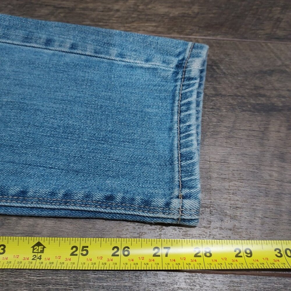 Distressed New York & Company Low-Rise Slouch Slim Leg Size 6 Blue Jeans Womens - Picture 7 of 13